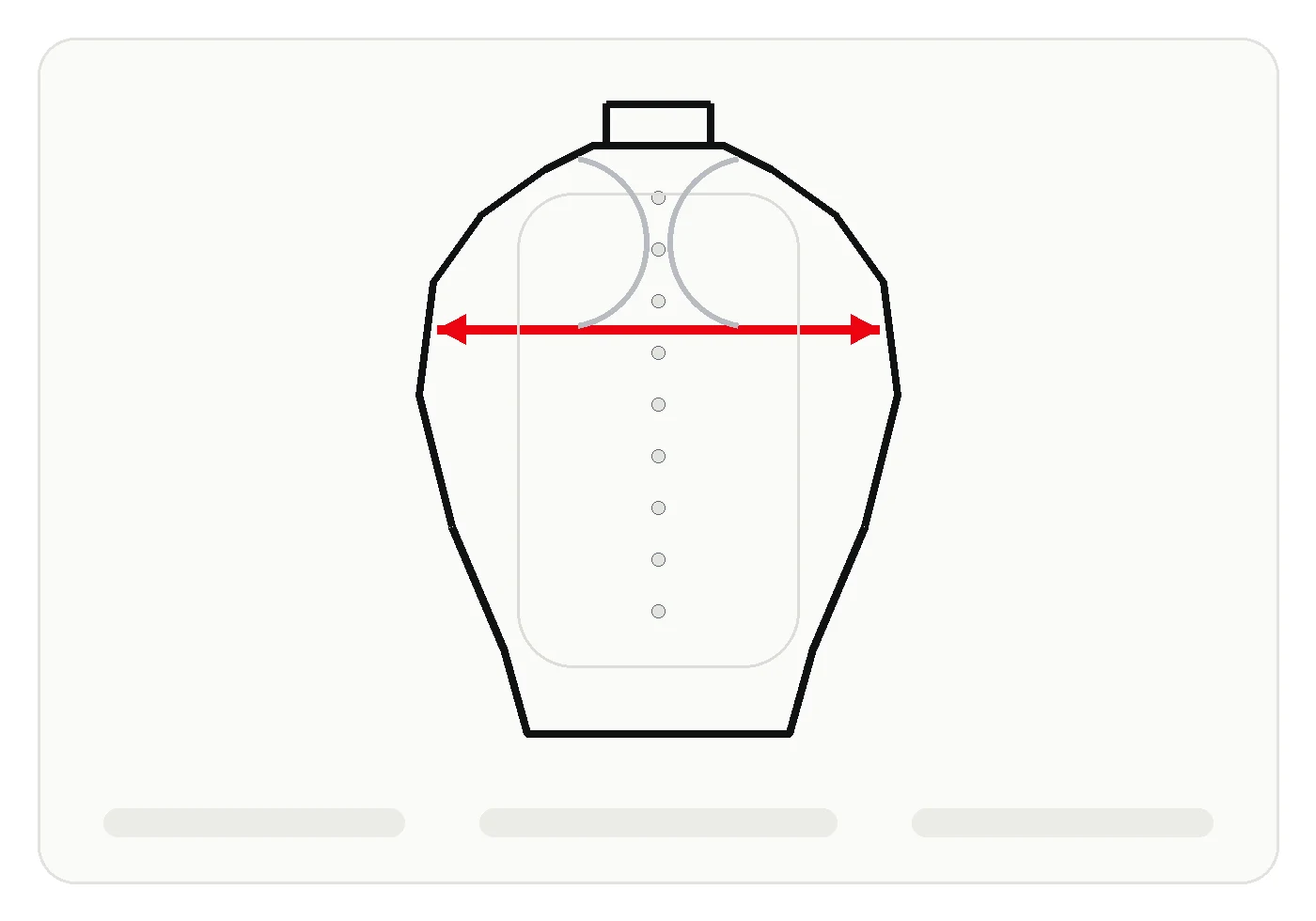 Illustration de la zone du haut du dos à prendre en compte lors de l’ajustement du Medical Back Support.